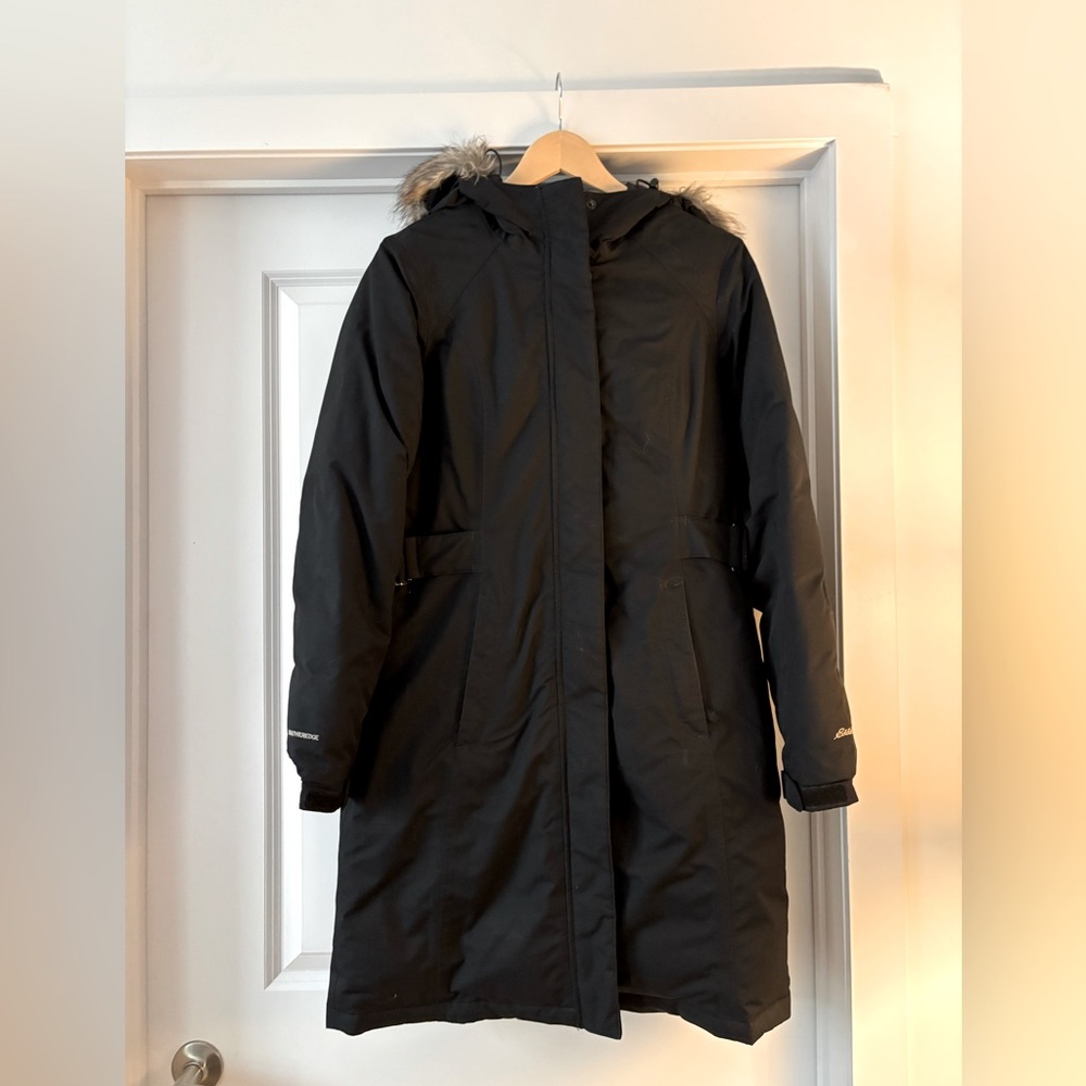 Eddie Bauer Black Quilted Parka